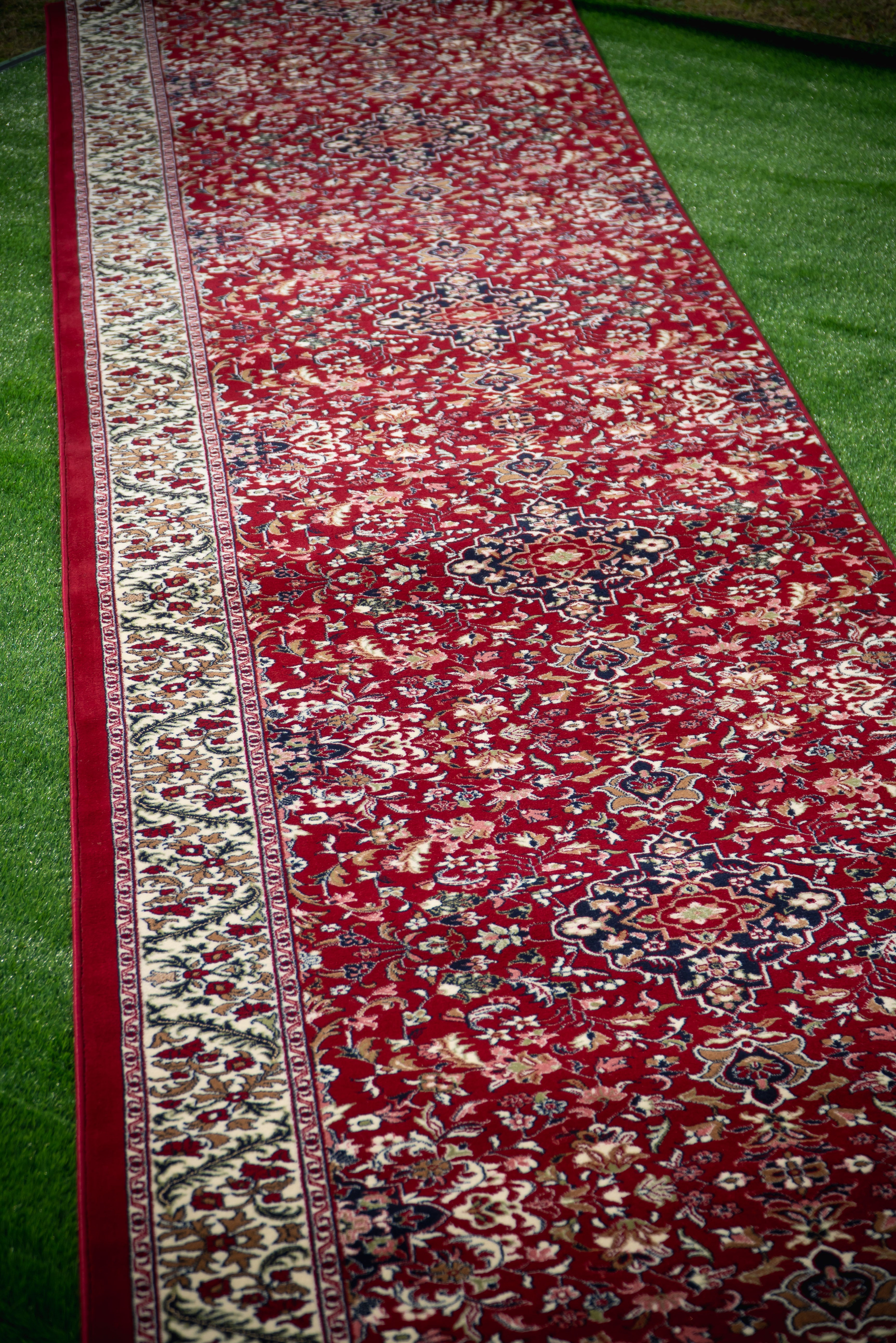 Traditional Floral Red Prayer Mat