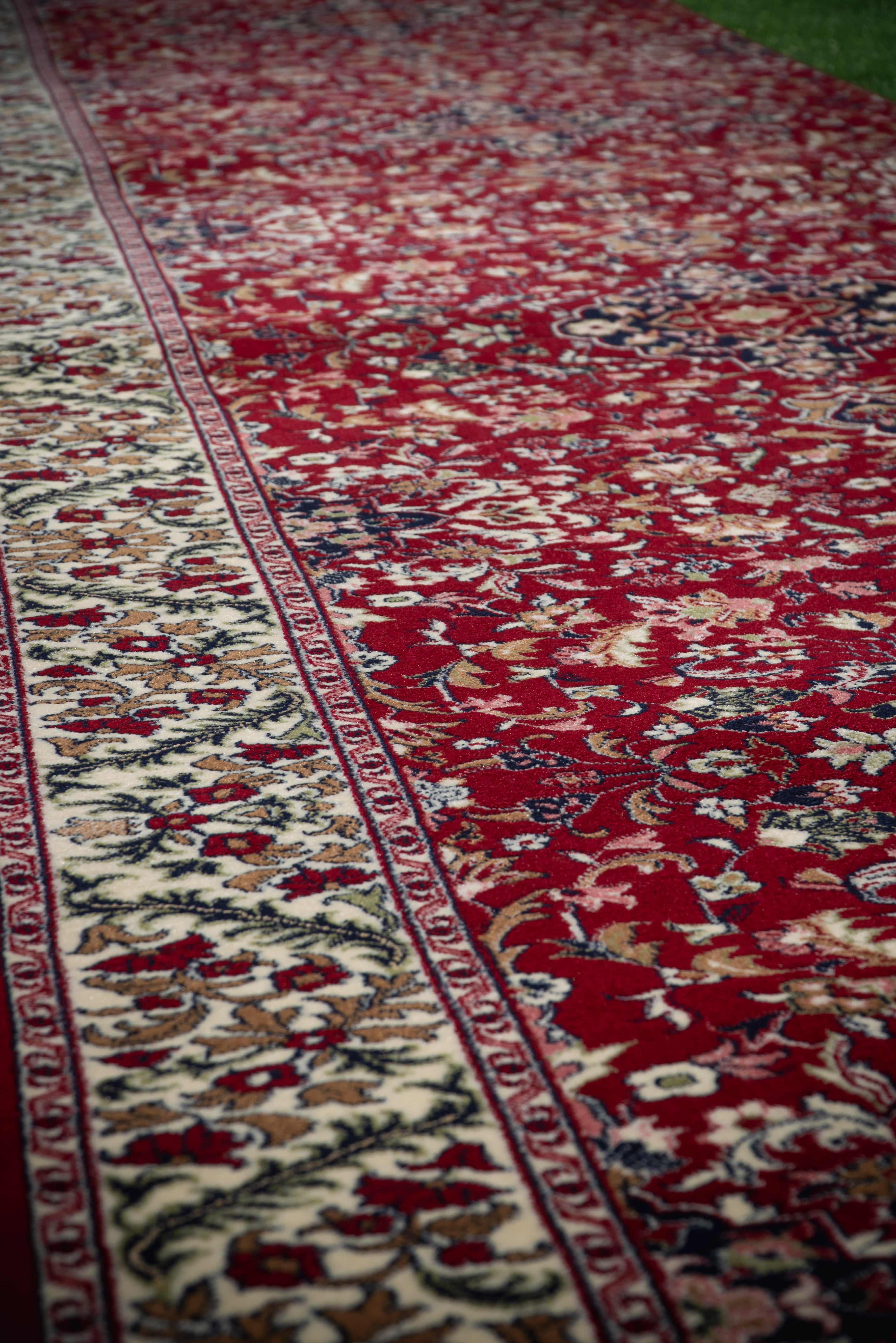 Traditional Floral Red Prayer Mat