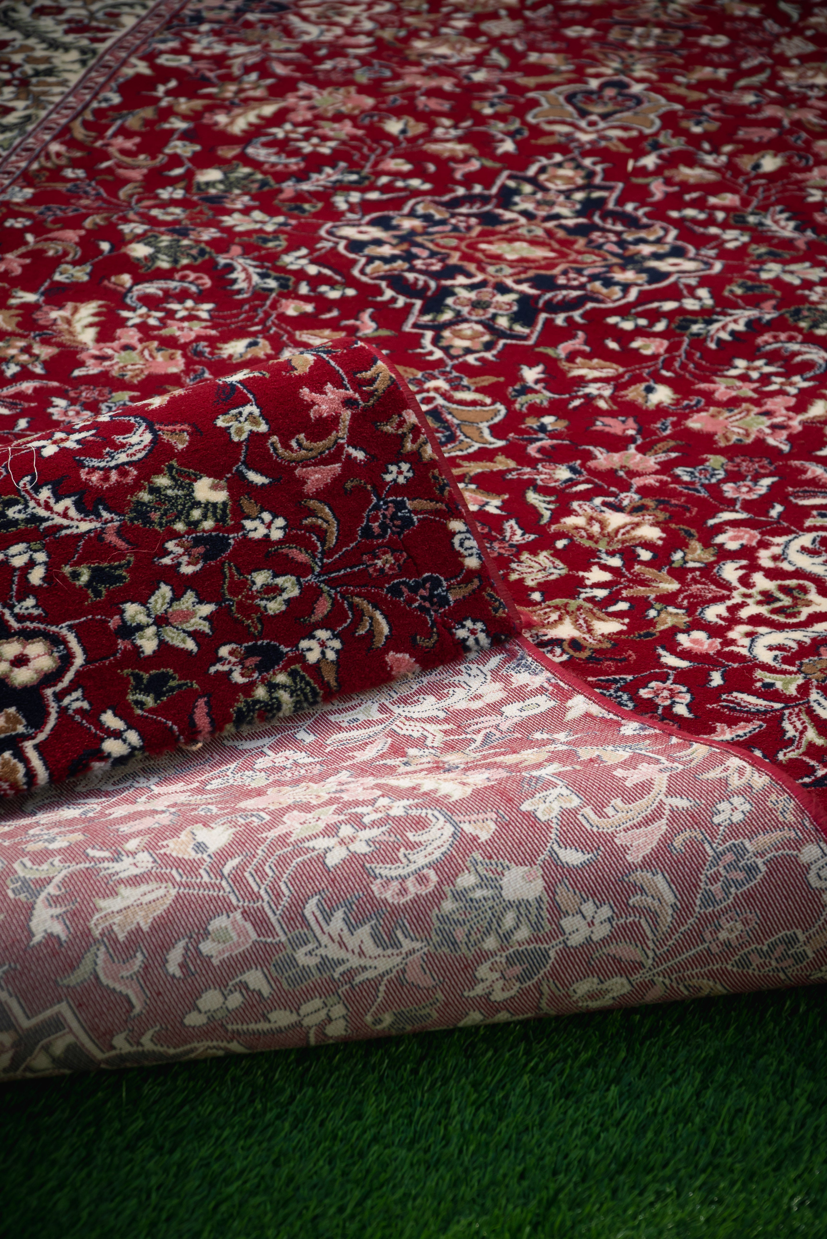 Traditional Floral Red Prayer Mat