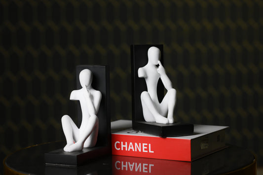 White Fed-up Mannequins Book End