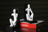 White Fed-up Mannequins Book End