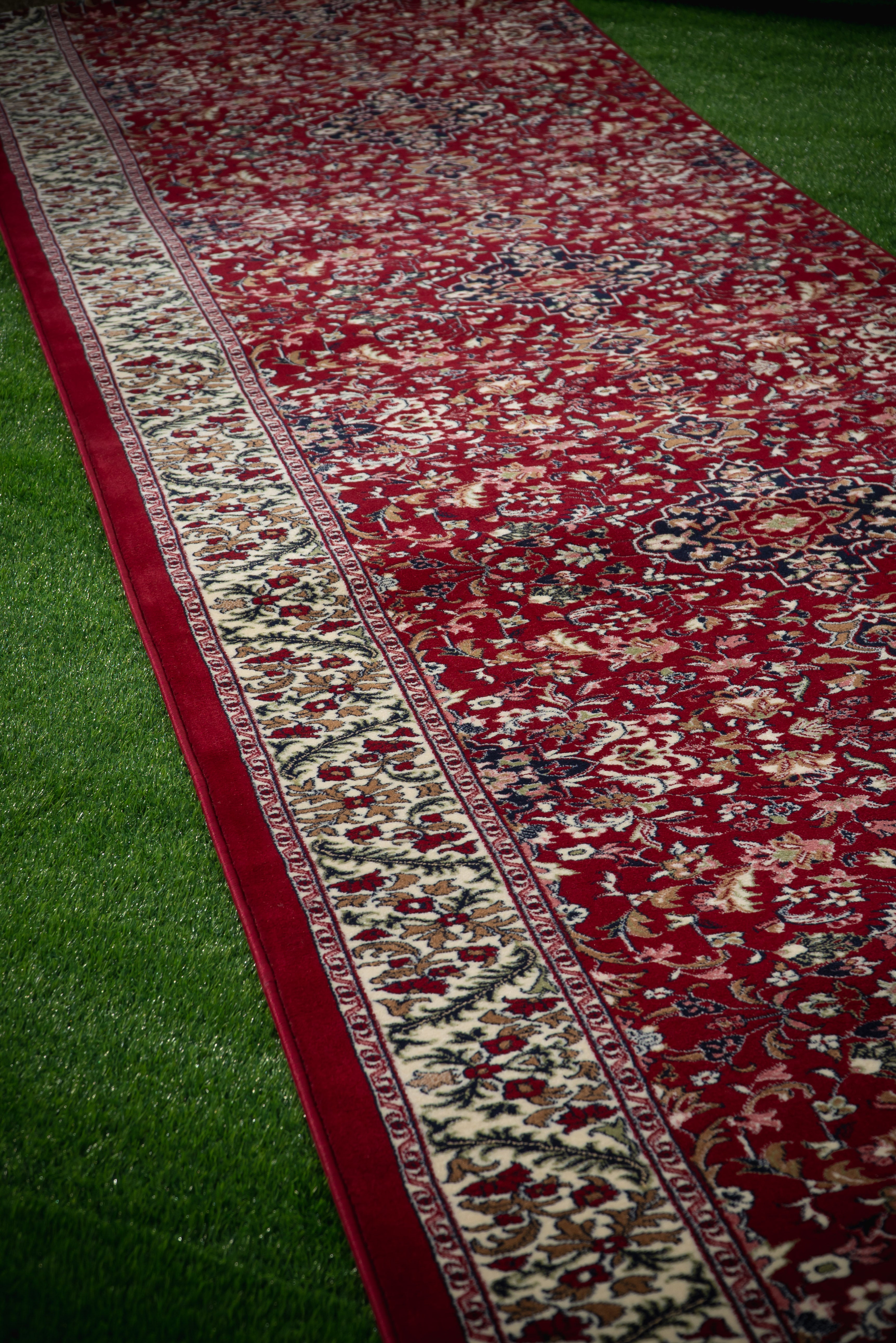 Traditional Floral Red Prayer Mat