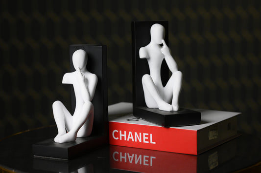 White Fed-up Mannequins Book End